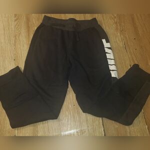 Black Joggers with White Stripe